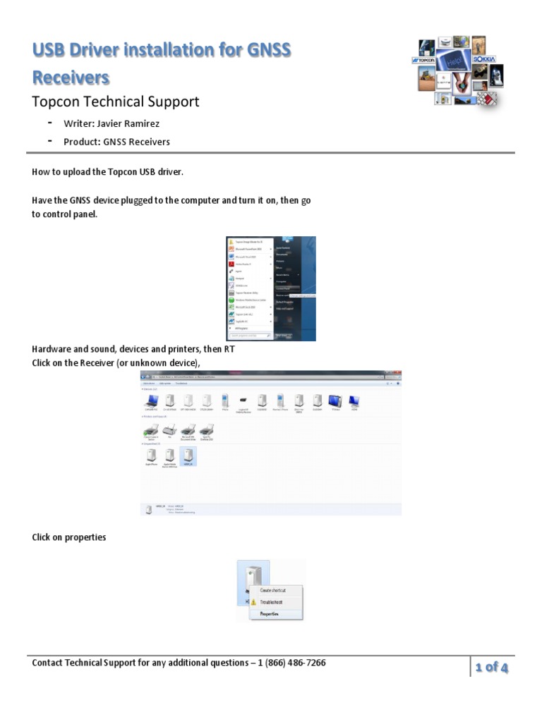 Installing Topcon GNSS USB Driver | PDF