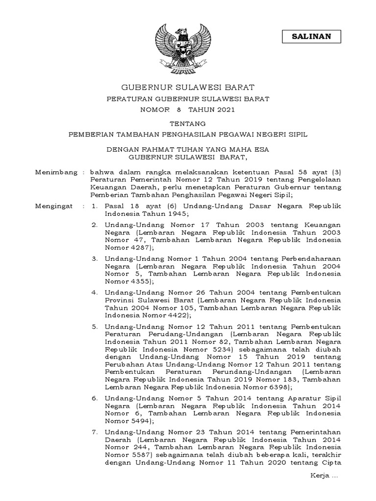 Pergub TPP Hasil Fasilitasi 21-4-2021 Print Kertas Khusus | PDF