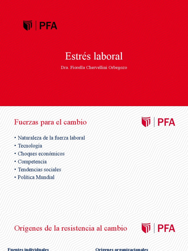 Manejo del Estrés Laboral | PDF | Desarrollo organizacional | Estrés ...