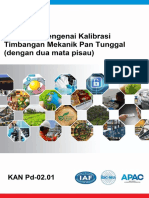 KAN Pd-02.01 (Agst 2019) Pedoman Mengenai Kalibrasi Timbangan Mekanik Pan Tunggal