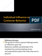 Individual Influence on Customer Behavior
