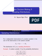 Business Decision Making II: Sampling Distributions and the Central Limit Theorem