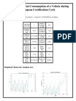 Calculation of Fuel Consumption of A Vehicle During European Certification Cycle