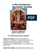 Living the Lectionary - Transfiguration