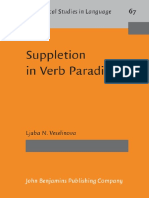 Ljuba N. Veselinova, Suppletion in Verb Paradigms