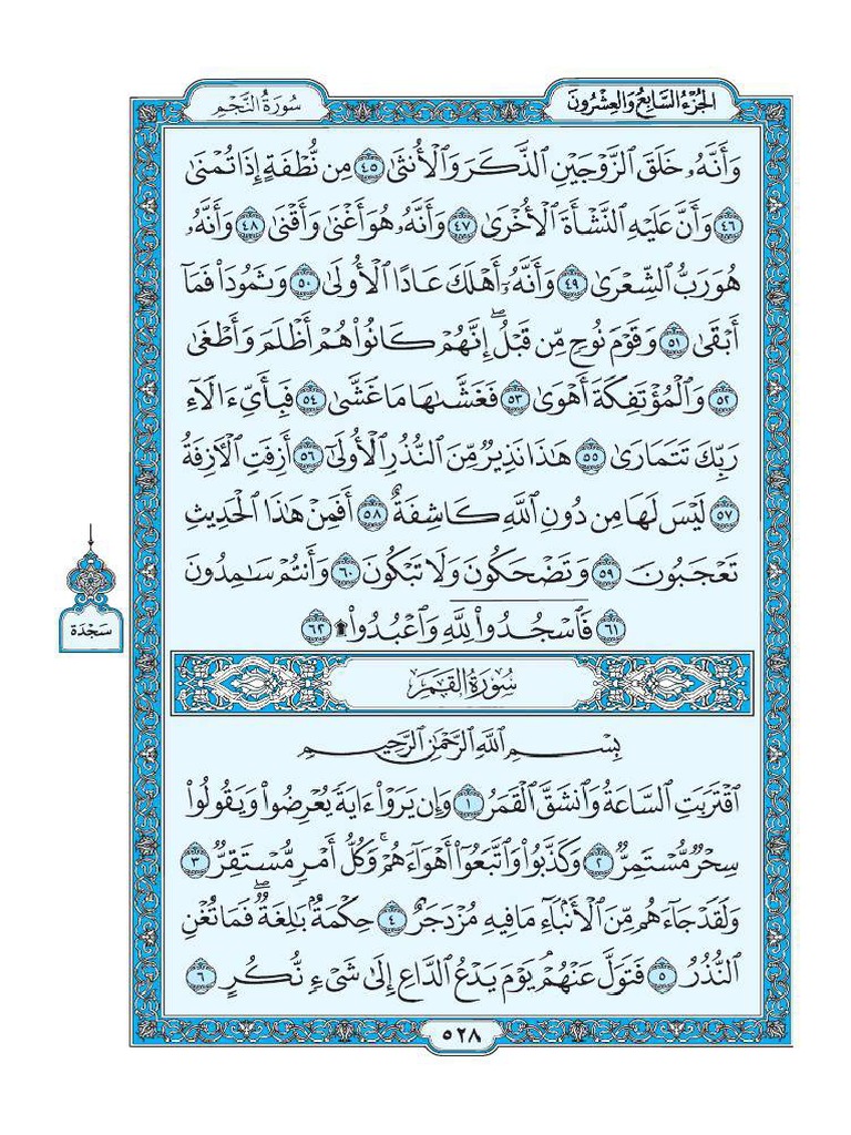Quran Chapter 54 Surah Al Qamar PDF | PDF
