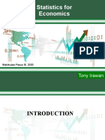 Statistics For Economics: Tony Irawan