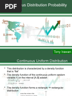 Continuous Distribution Probability: Tony Irawan