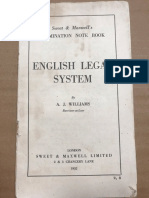 English Legal System Examination Note Book 1952 Pages 1 to 36 Final