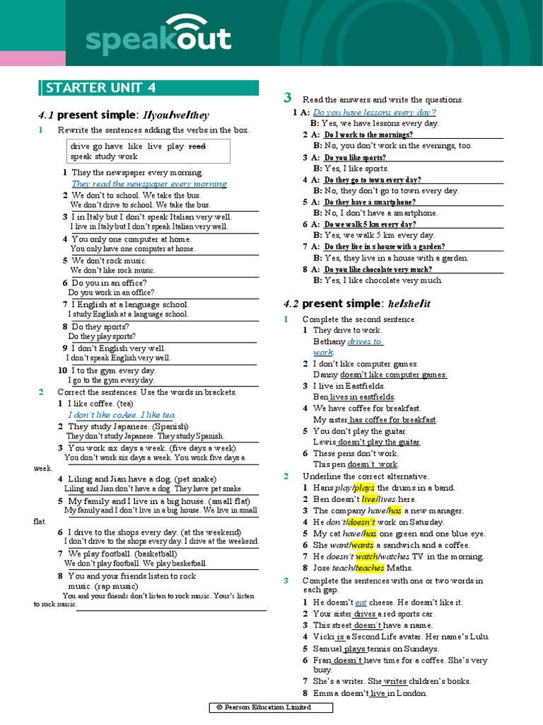 Workshop Simple Present - Lucia Vanegas | PDF | Linguistics
