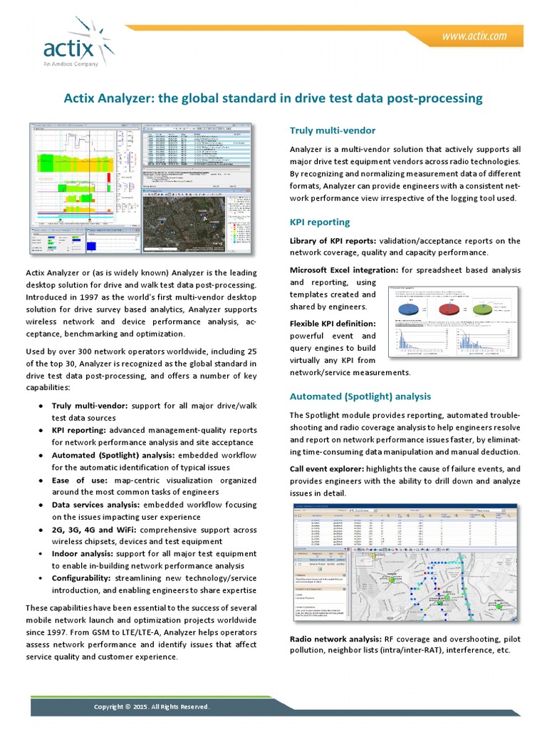 Actix Analyzer: The Global Standard in Drive Test Data Post-Processing ...