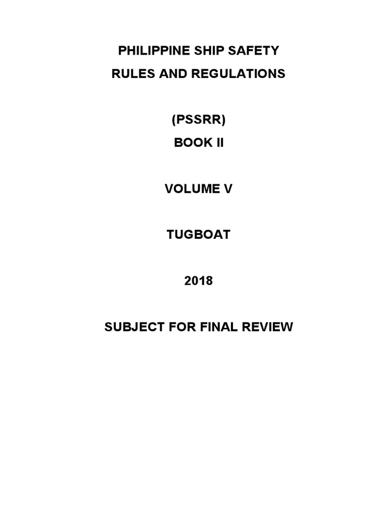 Philippine Ship Safety Rules and Regulations PDF Electrical Wiring