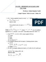 Mate - Info.Ro.4831 Produsul Scalar A Doi Vectori - Fisa de Exercitii