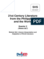 Module 3&4 - Quarter 2 - 21st Century Literature
