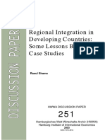 Regional Integration in Developing Countries