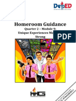 Homeroom Guidance: Unique Experiences Make Me Strong