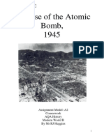 The Use of The Atomic Bomb, 1945: Assignment Model: A2 Coursework AQA History Modern World B by MR RJ Huggins