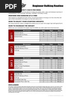 Bulking Routine