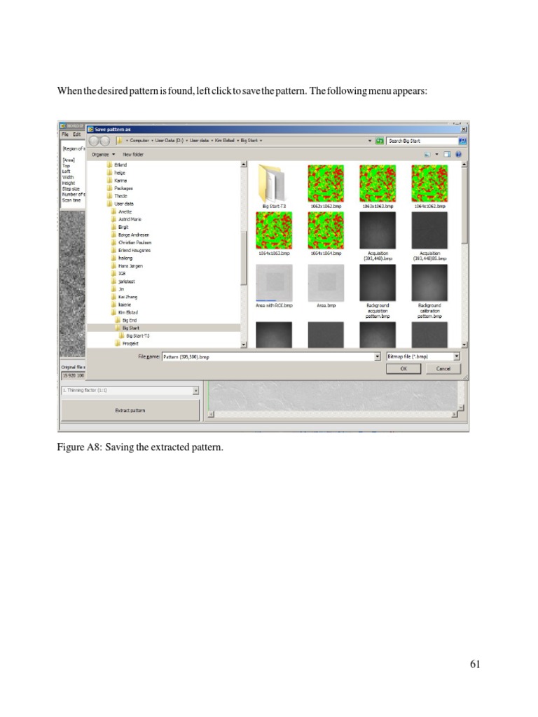 When The Desired Pattern Is Found, Left Click To Save The Pattern. The ...