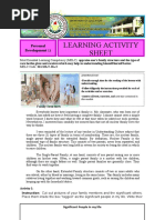 Learning Activity Sheet: Personal Development