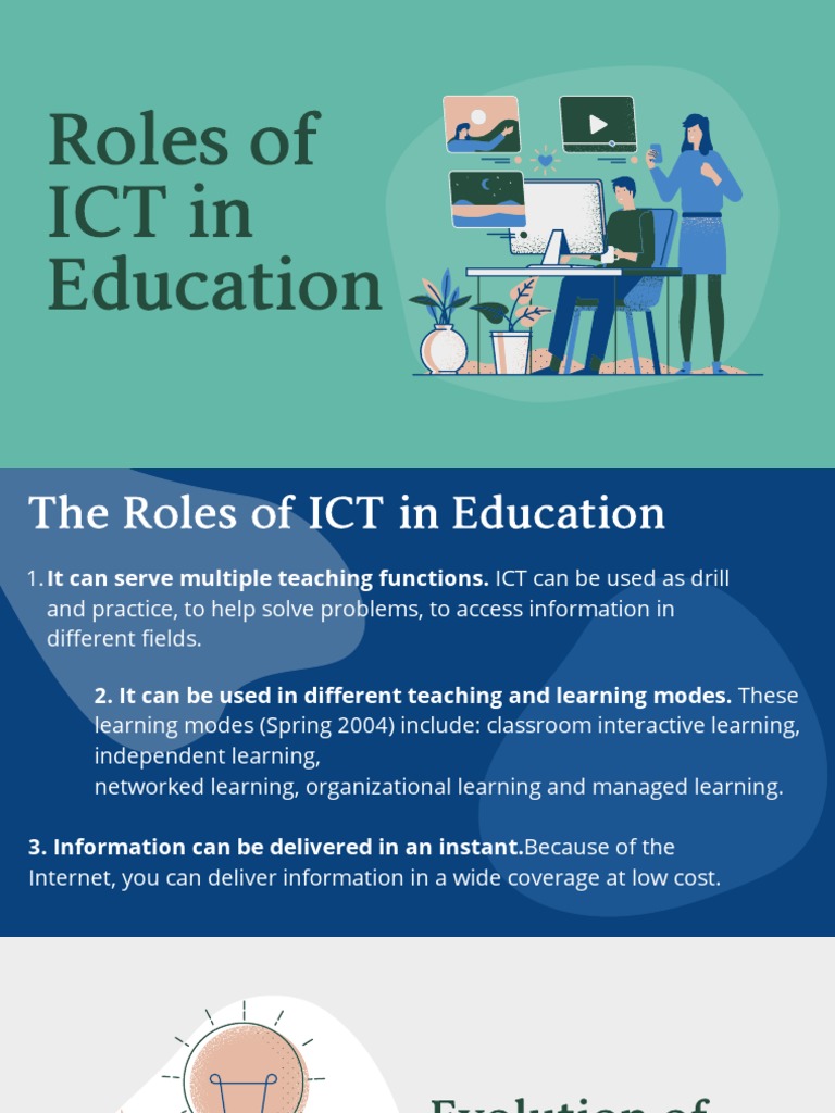 Roles of ICT in education | PDF | Educational Technology | Consumer ...