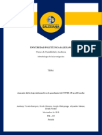 Aumento Del Trabajo Informal Tras La Pandemia Del COVID-19 en Ecuador