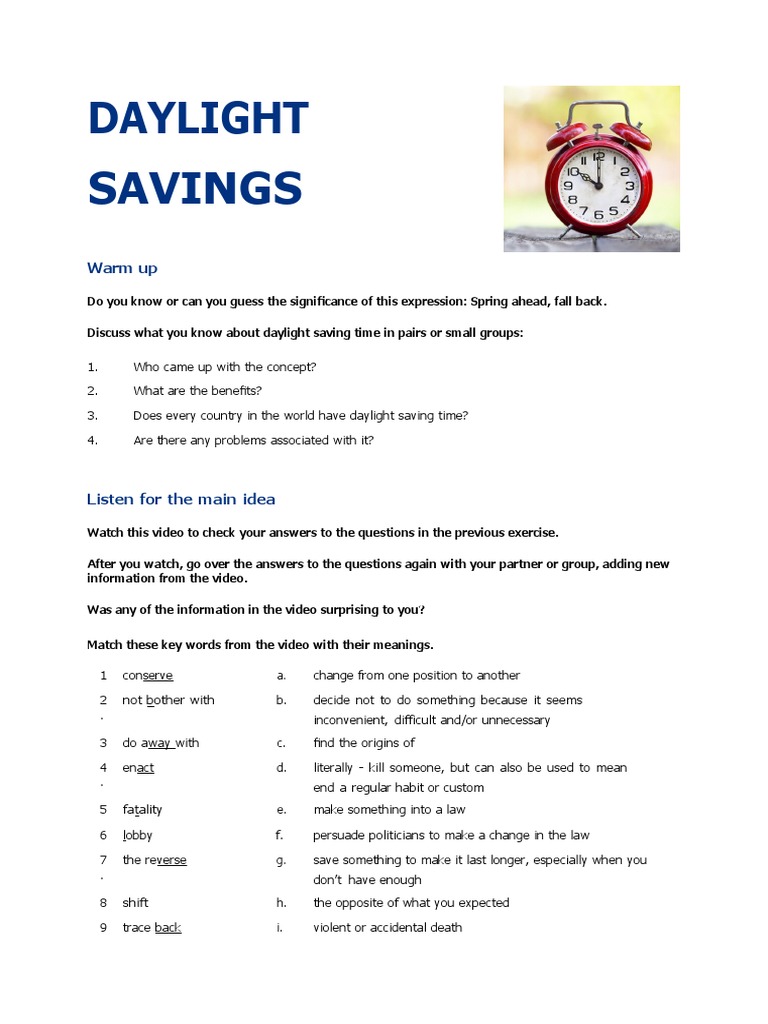 Understanding Daylight Saving Time | PDF | Daylight Saving Time