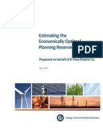 Estimating The Economically Optimal Planning Reserve Margin: Prepared On Behalf of El Paso Electric Co