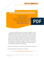 UNa Breve Introducción a Las Tecnologías de La Información Para La Gestión Del Conocimiento