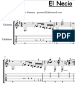 El Necio - Silvio Rodriguez - Guitarra - Transcripción Orlando Huaraca - Partitura de Guitarra