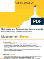 Met & Engg Meas - WK9 - Sources of of Errors