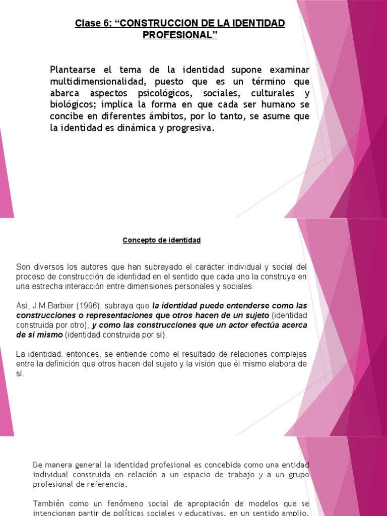 Construcción de la Identidad Profesional | PDF | Crecimiento personal y ...