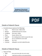 Sentence Structure-Details of Adverb Clause