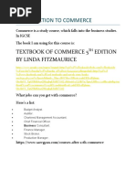 Introduction To Commerce: Textbook of Commerce 5 Edition by Linda Fitzmaurice