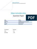 Macromolecules: Question Paper