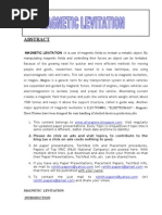 Download Magnetic Levitation by tirumalaraj SN50598882 doc pdf