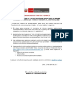 Comunicado 005 2021-MEF