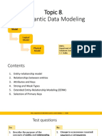 Topic 8. Semantic Data Modeling: Conceptual Model