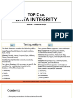 TOPIC 10.: Data Integrity