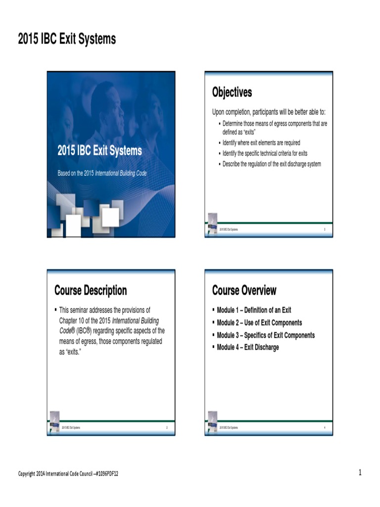 BOASC 5 17 2015 IBC Exit Systems PDF Stairs Door