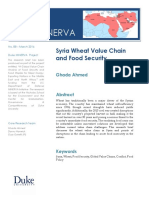 Duke Minerva: Syria Wheat Value Chain and Food Security