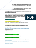 Cronograma Fechas de Primer Parcial