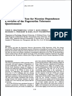 The Fagerstrom Test For Nicotine Dependence: A Revision of The Fagerstrom Tolerance Questionnaire
