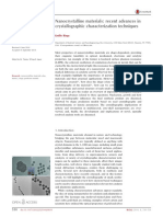 Nanocrystalline materials, recent advances in crystallographic characterization techniques ringe2014