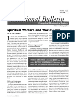 Spiritual Warfare and Worldviews Occasional Bulletin of The EMS