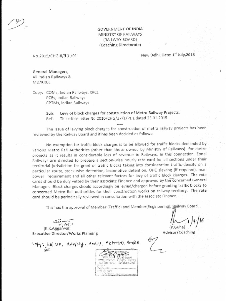 Traffic Block Charges PDF