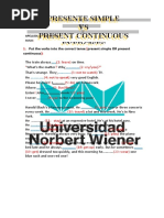 Presente Simple VS Present Continuous Exercises