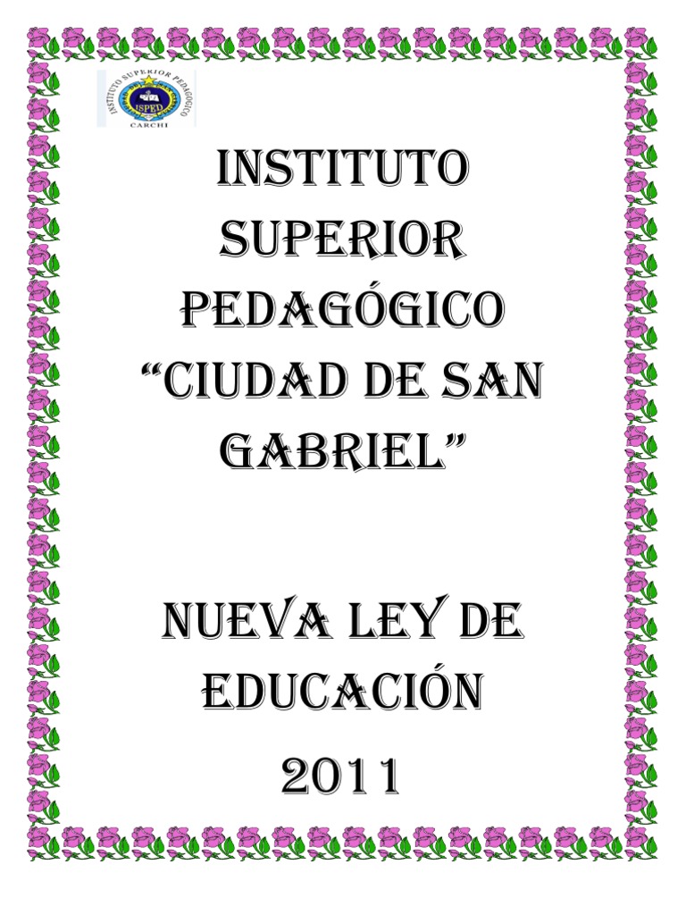 Nueva Ley de Educación 2023 | PDF | Educación de la primera infancia ...