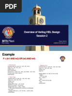 Overview of Verilog HDL Design Session 2: BITS Pilani