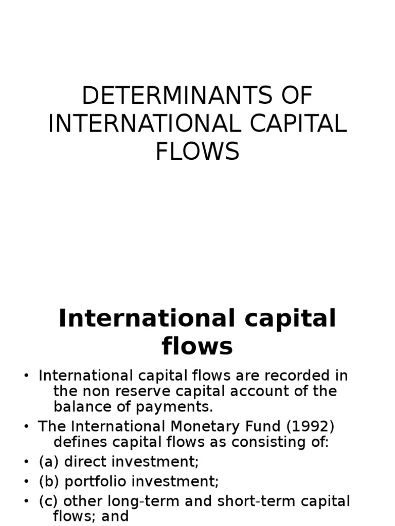 Determinants of International Capital Flows | PDF